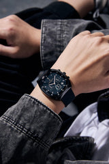 Daniel Hechter Paris Bercy Collection Modern Chronograph Watch for Men with Square Dial and Silicon Band-DHM1001