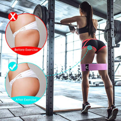 Bodylastics Resistance Hip Loop Bands 35-50lbs Resistance Bands for Legs, Butt, Thighs & Glutes Exercises, Anti-Slip Fabric Workout Bands for Men/Women