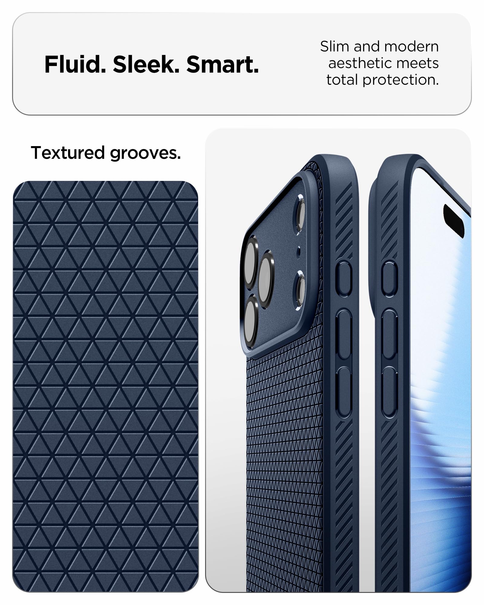Spigen Liquid Air Back Cover Case for iPhone, Durable Protection, Air Cushion Technology - TPU | Matte Black