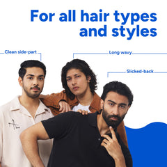 Arata Flax Seed Extract Styling Hair Gel | Medium to Strong Hold | Sleek, Slicked Back Styles | Manages Frizzy Hair and Flyaways | Non-Sticky, Alcohol Free Formula | 50 ML