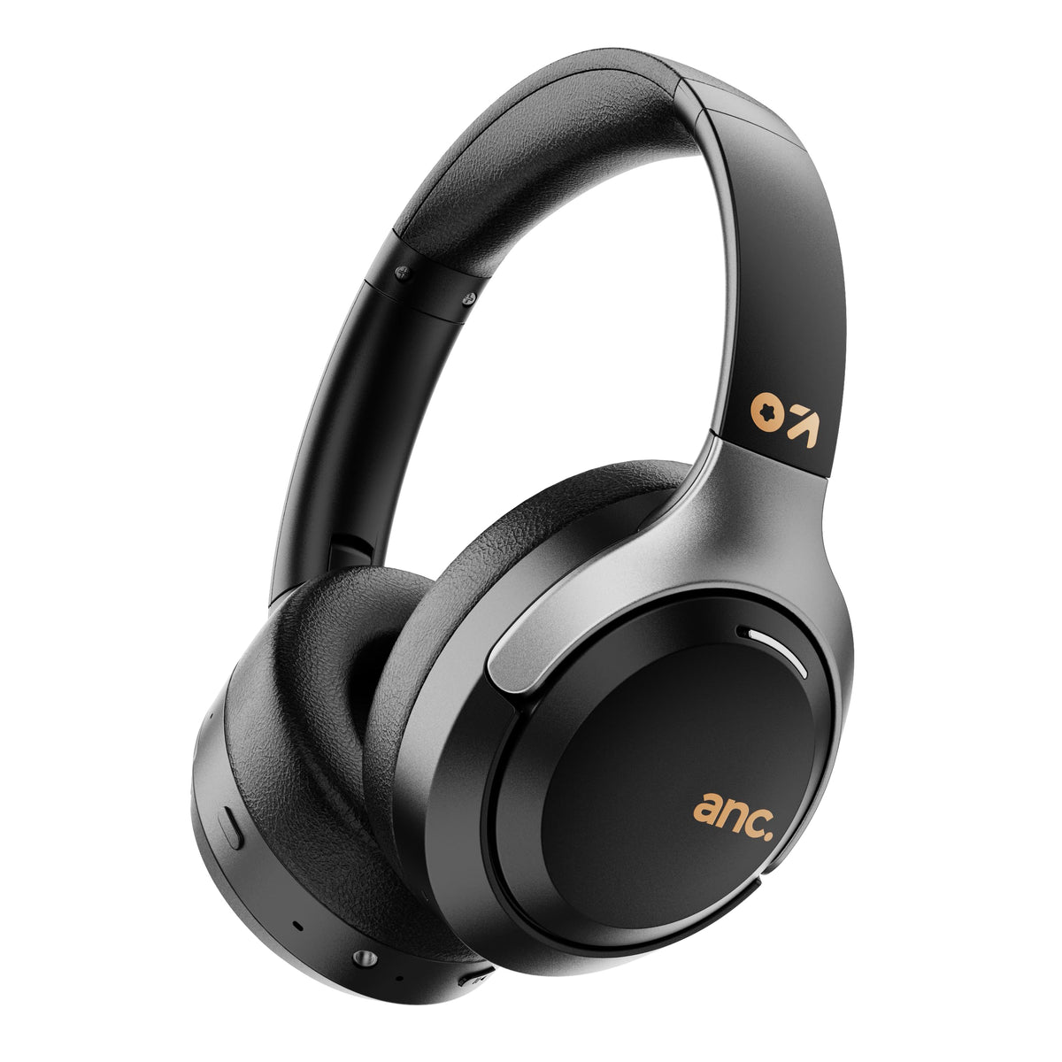 GOBOULT Newly Launched Anchor Bluetooth Wireless Over Ear Headphones with Mic, Active Noise Cancellation, 72H Playtime, AUX Option, Type-C Fast Charging, 40mm Bass Drivers, Gaming ANC Headphones
