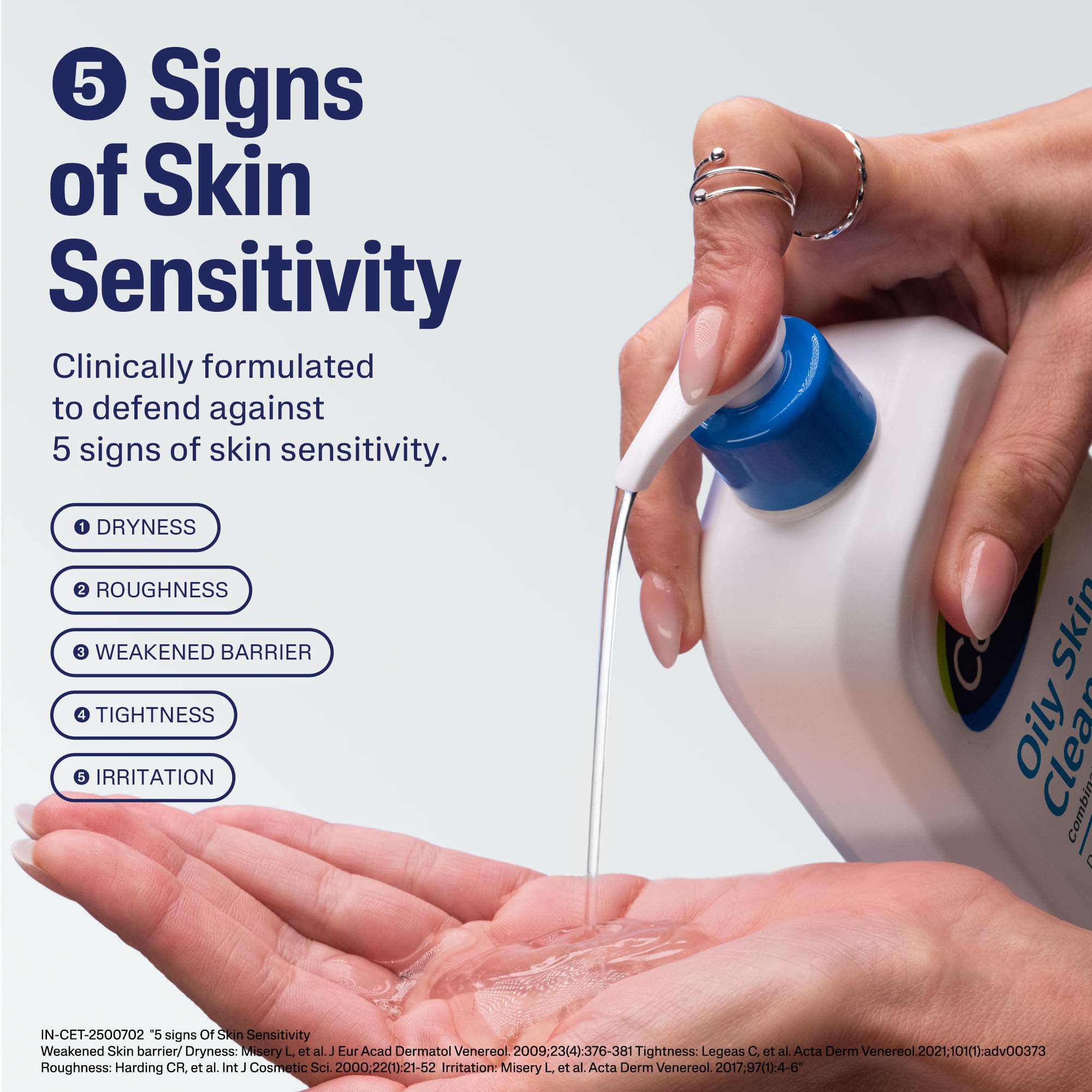 Cetaphil Oily Skin Cleanser Face Wash 59ml | Deep Cleansing for Oily, Acne Prone Skin | Gentle Foaming, Non-Irritating, pH Balanced | Dermatologist Recommended | For Your Sensitive Skin