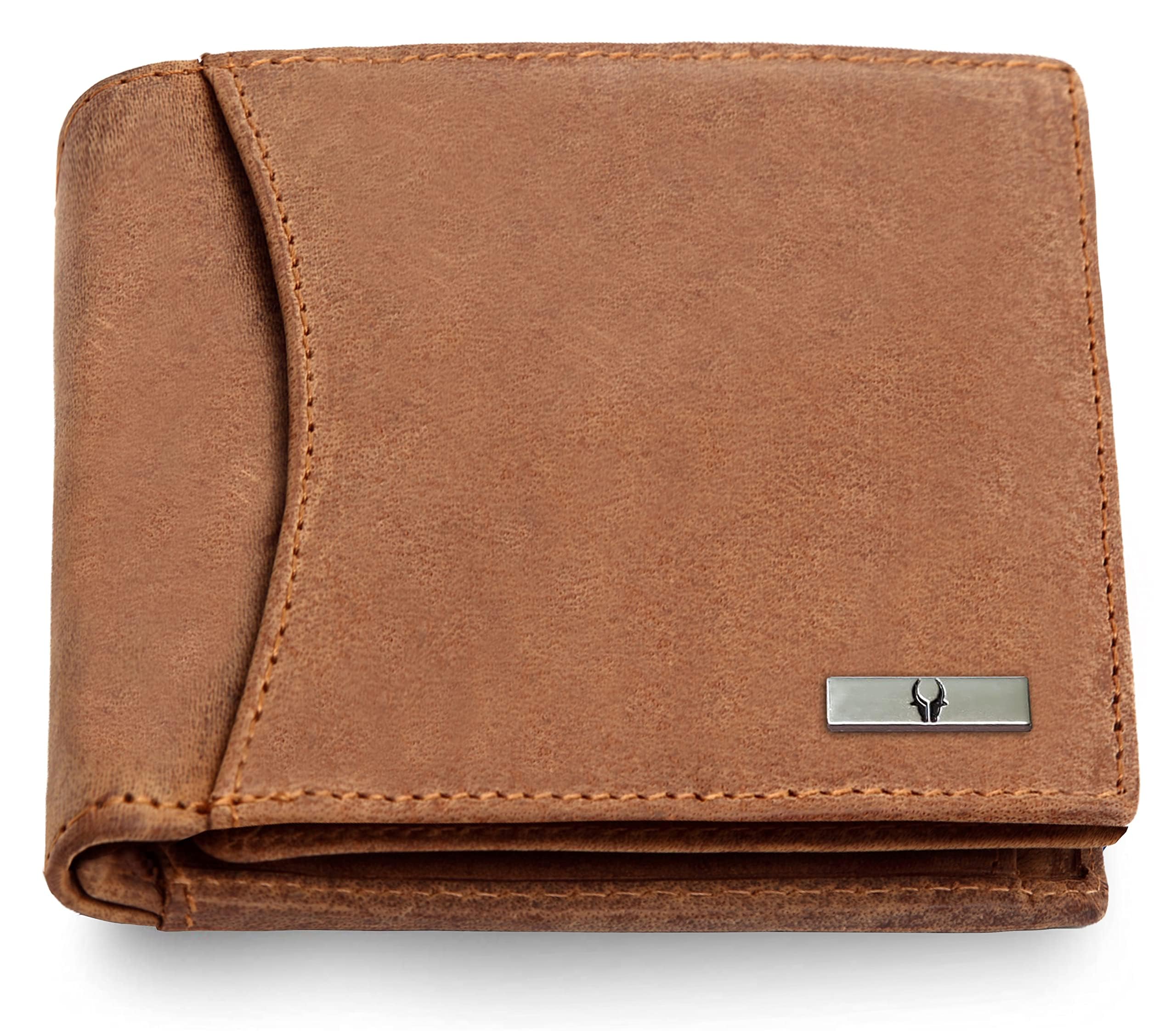 WildHorn India RFID Protected Leather Men's Wallet (TAN Hunter)