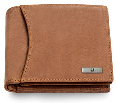 WildHorn India RFID Protected Leather Men's Wallet (TAN Hunter)