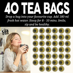 the tea trove Organic Nettle Leaf Tea Bags - 40 Eco-Friendly Stinging Nettle Tea Bags In Resealable Pouch For Everyday Wellness, Caffeine Free | Pack Of 1, 40 grams