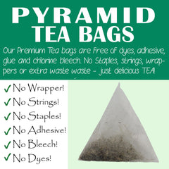The Tea Trove Organic Red Raspberry Leaf Tea Bags - 40 Pyramid Caffeine Free Raspberry leaf tea Bag in Resealable pouch to Support Women’s Wellness