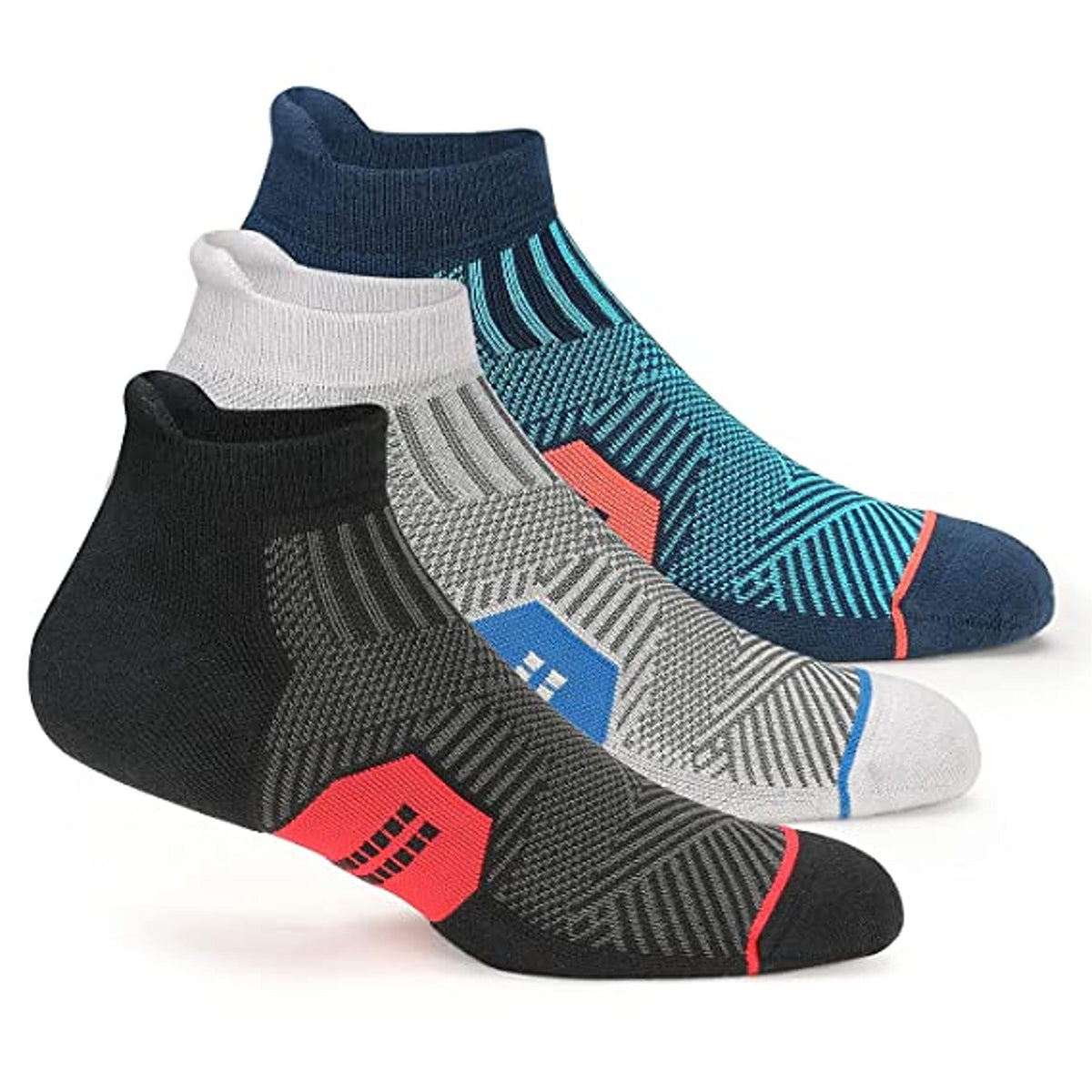 Supersox Accelerator Unisex Design Breathable with Cushion Terry Ankle Cnut Tab Athletic Socks - Pack of 3 - Apparel from Supersox - Shop in Sri Lanka at Arcade.lk