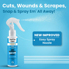 Bark Out Loud Antimicrobial Skin Spray for Pets | for Itching & Wounds | Sodium Hypochloride, Neem & Turmeric Extract | Safe Skin Care Spray for Dogs & Cats, Puppies & Kittens - (100 ml)