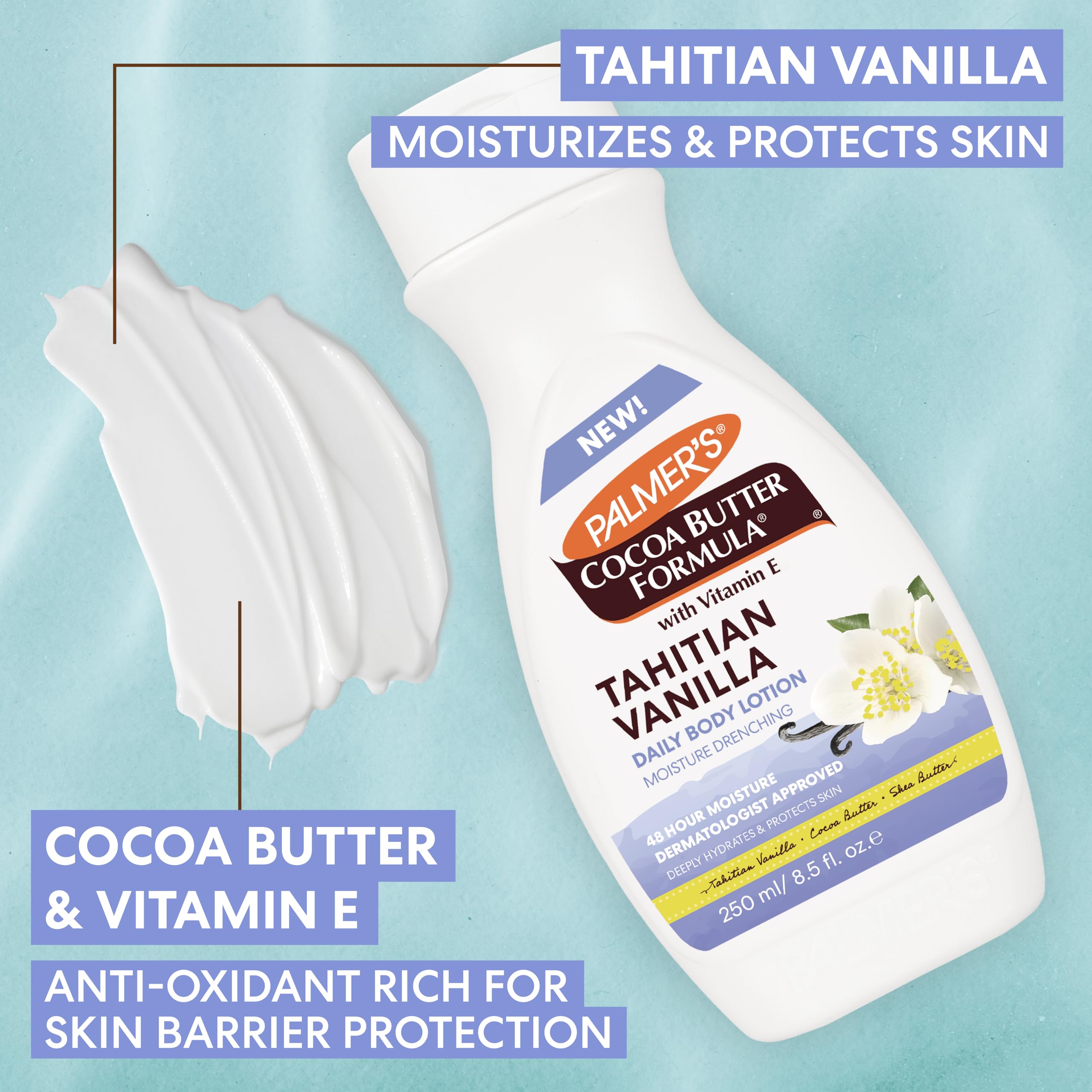 Palmer's Tahitan Vanilla Body Lotion with Vitamin E for Dry Skin 250ml