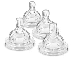 Philips Avent Anti-Colic Baby Bottle 6M+ Nipple by Fratelli,SCY764/04 (Pack of 4 Teats)
