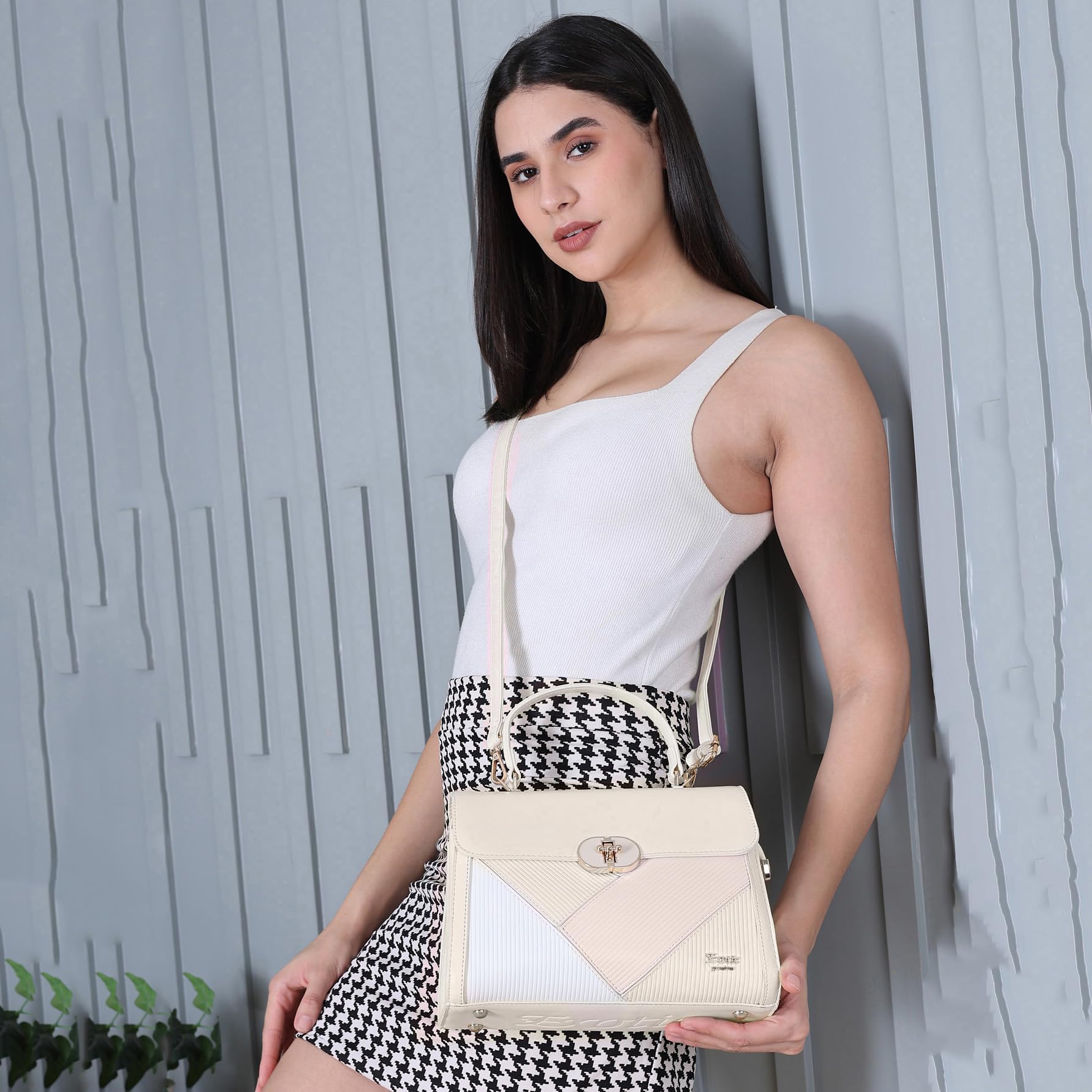 EXOTIC Premium® Embossed Pattern Elegance Satchel Bag | Cross Body Bag | Sling and shoulder Bag | Suitable For Every Occasion