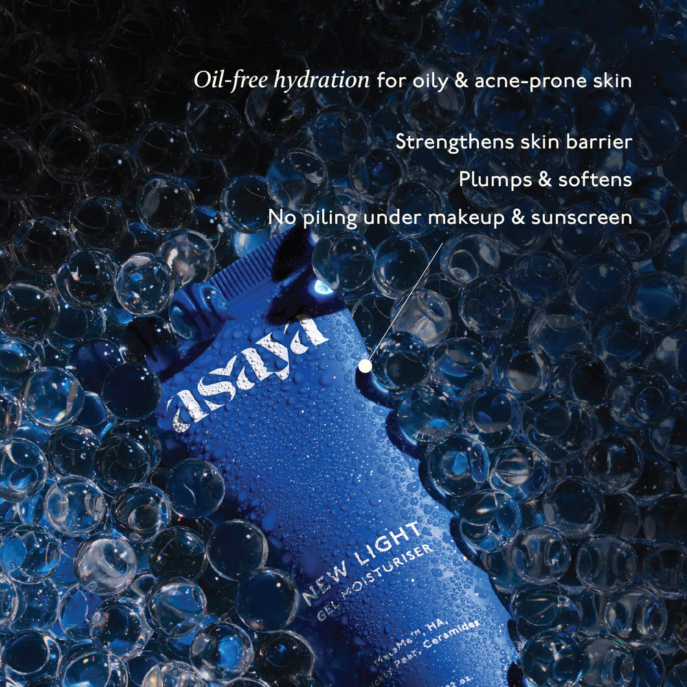 Asaya New Light Gel Face Moisturiser for Oily Skin with MelaMe™ to Visibly Fade Dark Spots| Reduces Dark Spots in 14 Days | Hyaluronic Acid & Ceramides | 80gm | Glammy.lk