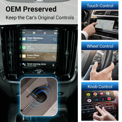 Zebronics 2-in-1 Wireless Carplay Receiver, Converts Wired Android Auto & CarPlay to Wireless, USB A & Type C, BT v5.4, WiFi 6, iOS & Android Compatible, Fast Boot, Compact, Plug & Play (DriveCast)