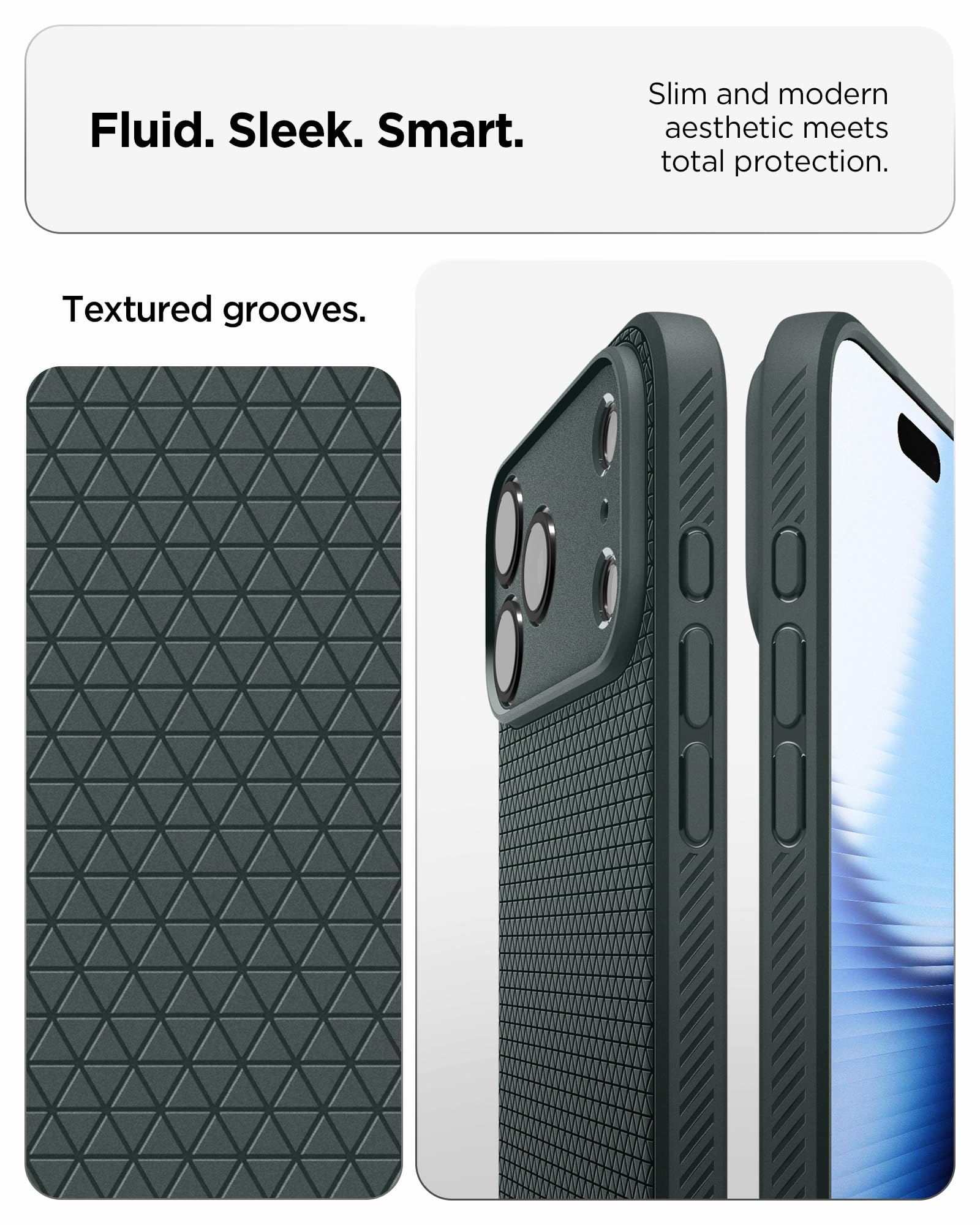 Spigen Liquid Air Back Cover Case for iPhone, Durable Protection, Air Cushion Technology - TPU | Matte Black