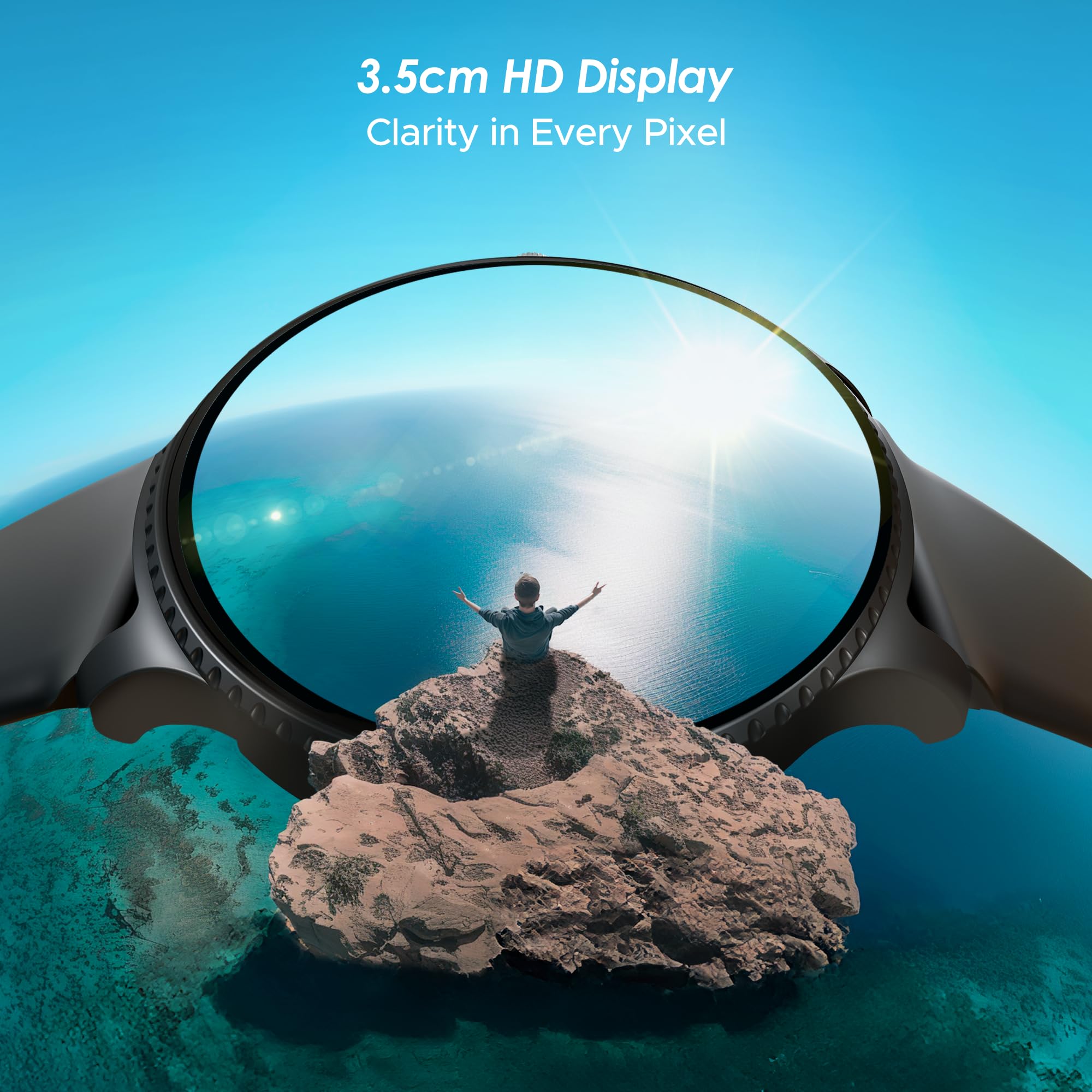 boAt Lunar Discovery w/ 1.39" (3.5 cm) HD Display, DIY Watch Face Studio, Bluetooth Calling, Emergency SOS, QR Tray, Smart Watch for Men & Women(Active Black)