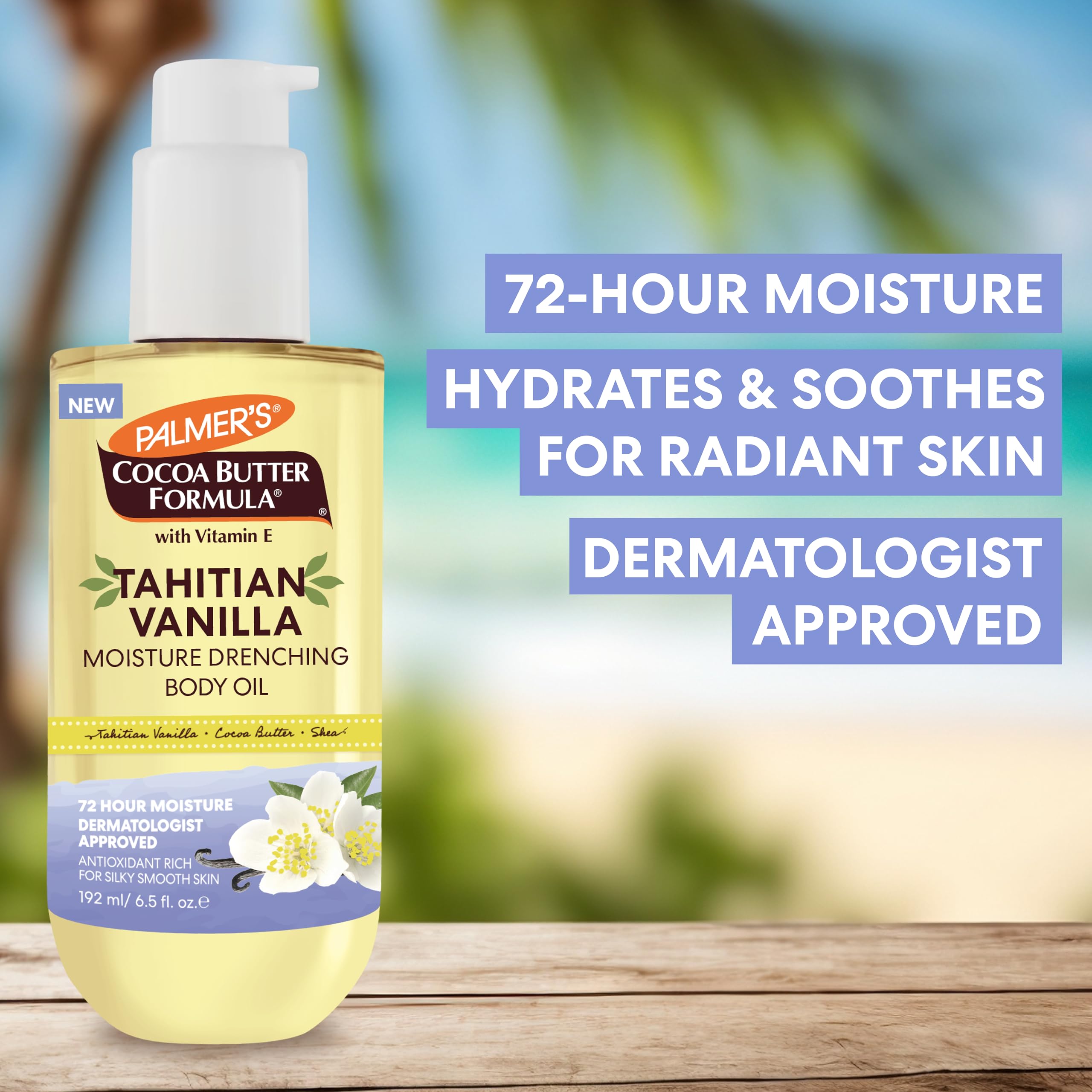 Palmer's Tahitian Vanilla Body Oil, Cocoa Butter Formula 192ml
