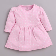 BabyGo Full Sleeve Regular Round Neck A Line Frocks for Baby Girls (Pack of 2) Pink - Apparel from BABY GO - Shop in Sri Lanka at Arcade.lk