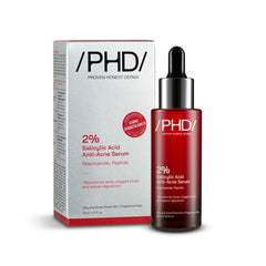 /PHD/ 2% Salicylic Acid Anti-Acne Serum | Salicylic Acid Face Serum for Acne-Prone & Oily Skin | Pore Minimizing serum with Niacinamide & Peptides |Reduces Blackheads & Excess Oil | Men & Women I30 ml