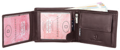 WildHorn RFID Protected Leather Wallet for Men, Brown