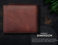 WildHorn Brown Leather Men's Wallet (WH2052 CRACKLE)