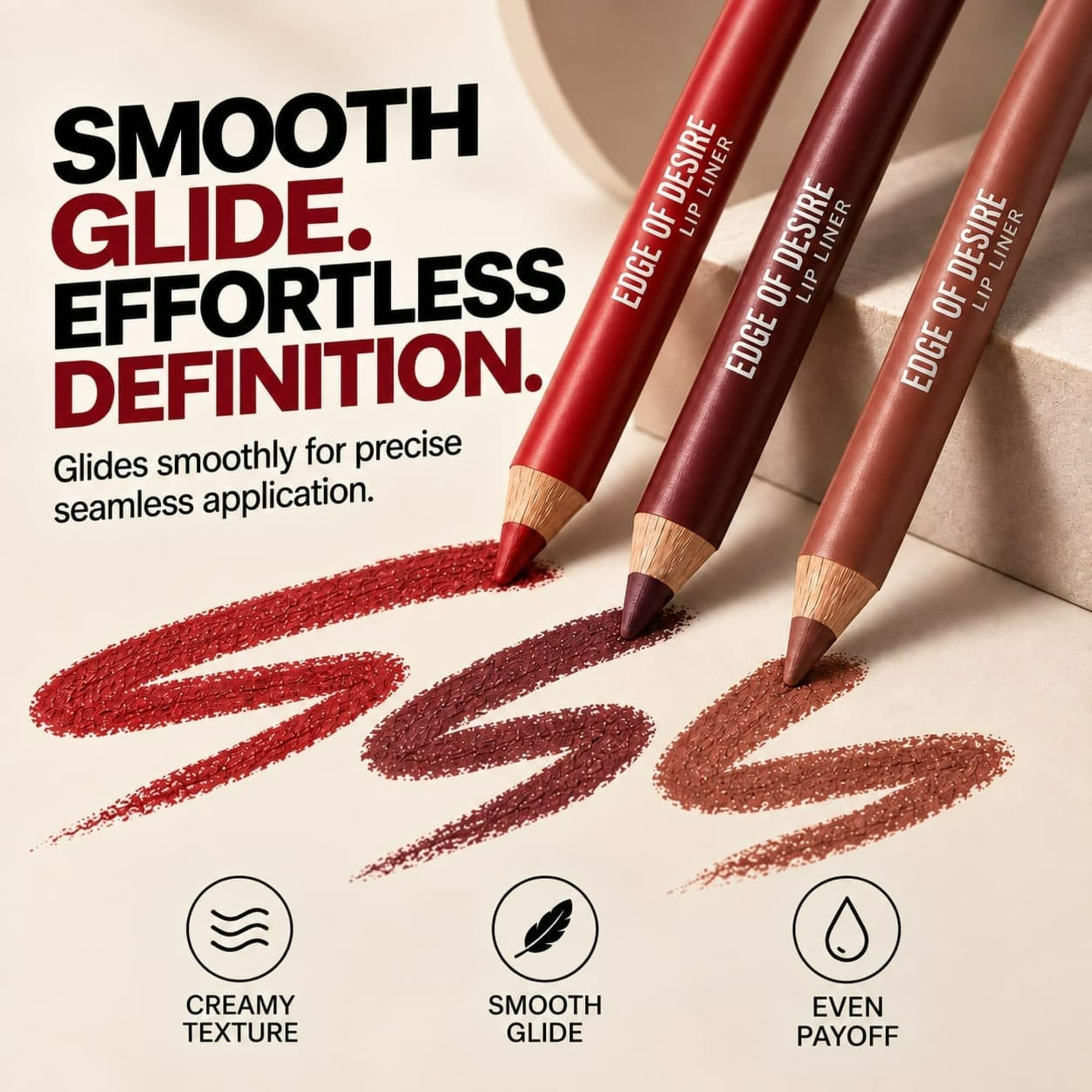MARS Edge of Desire Lip Liner Set of 10 | One Swipe Smooth Application | Long Lasting & Travel Friendly Lip Pencil | Multicolor (Set-A) (1.4g x 10)