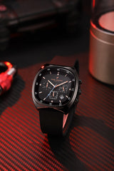 Daniel Hechter Paris Bercy Collection Modern Chronograph Watch for Men with Square Dial and Silicon Band-DHM1001