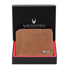 WildHorn India RFID Protected Leather Men's Wallet (TAN Hunter)