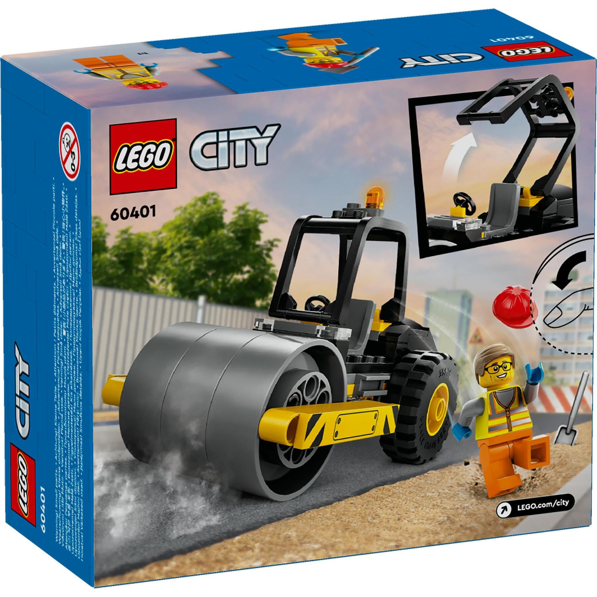 LEGO City Construction Steamroller Toy Playset 60401