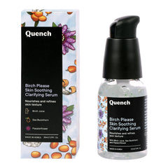 QUENCH BOTANICS Skin Soothing Clarifying Serum With Hyaluronic Acid & Birch Juice Enzymes | Instantly Hydrates | Lightens Spots & Evens Out Skin Tone | Made In Korea (30Ml)