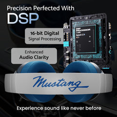 Boult GOBOULT (Formerly Mustang Q Over Ear Bluetooth Headphones 70H Playtime, 40mm Bass Drivers, Zen ENC Mic, Type-C Fast Charging, 4 EQ Modes, Bluetooth 5.4, AUX Option, IPX5 Wireless Headphones