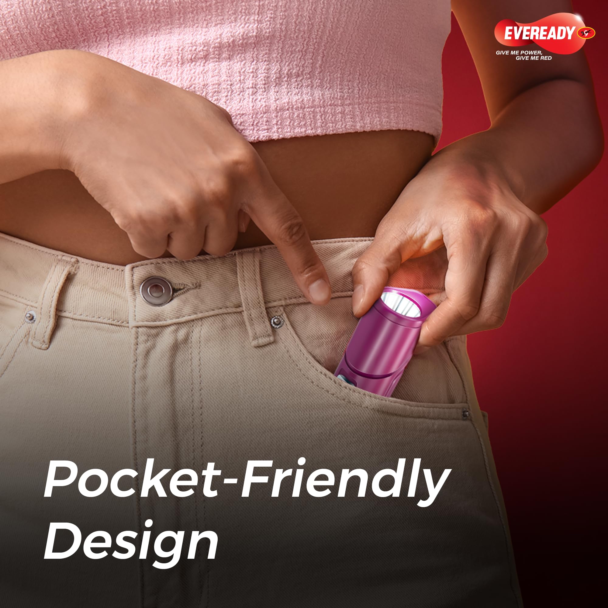 Eveready Pocketlite DL100, Rechargeable 1W LED Torch Cum Emergency 2W Sidelight, Type-B/Micro-USB Fast Charging, Overcharge & Deep Discharge Protection, Powered by Li-Ion Battery
