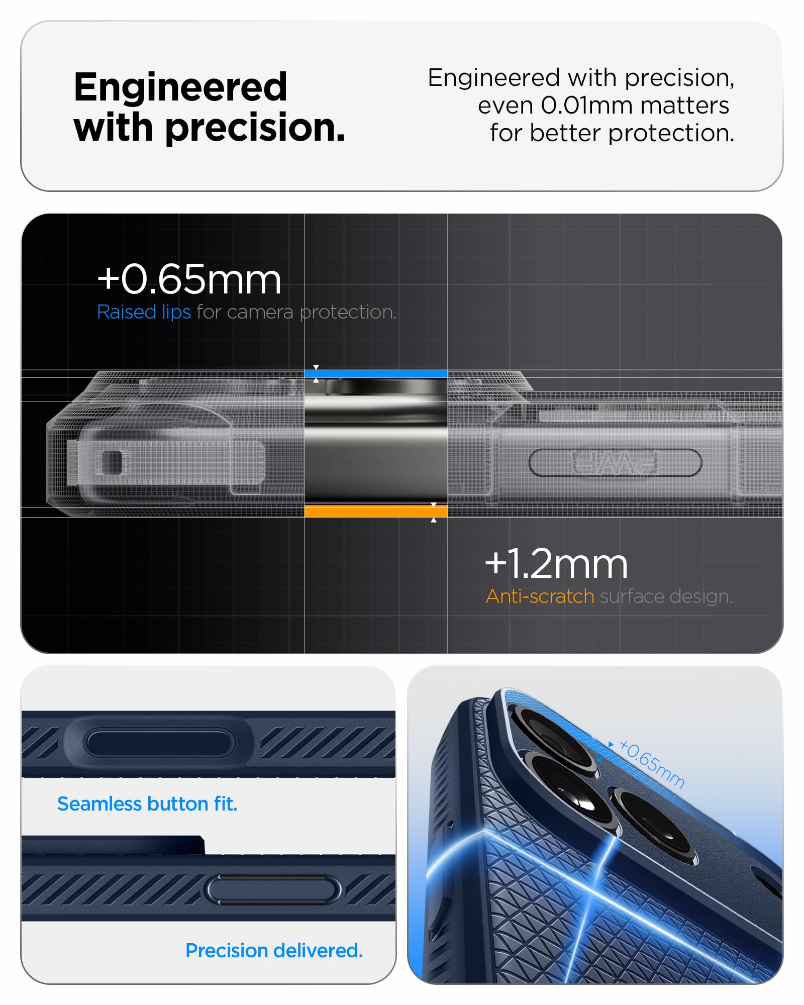 Spigen Liquid Air Back Cover Case for iPhone, Durable Protection, Air Cushion Technology - TPU | Matte Black