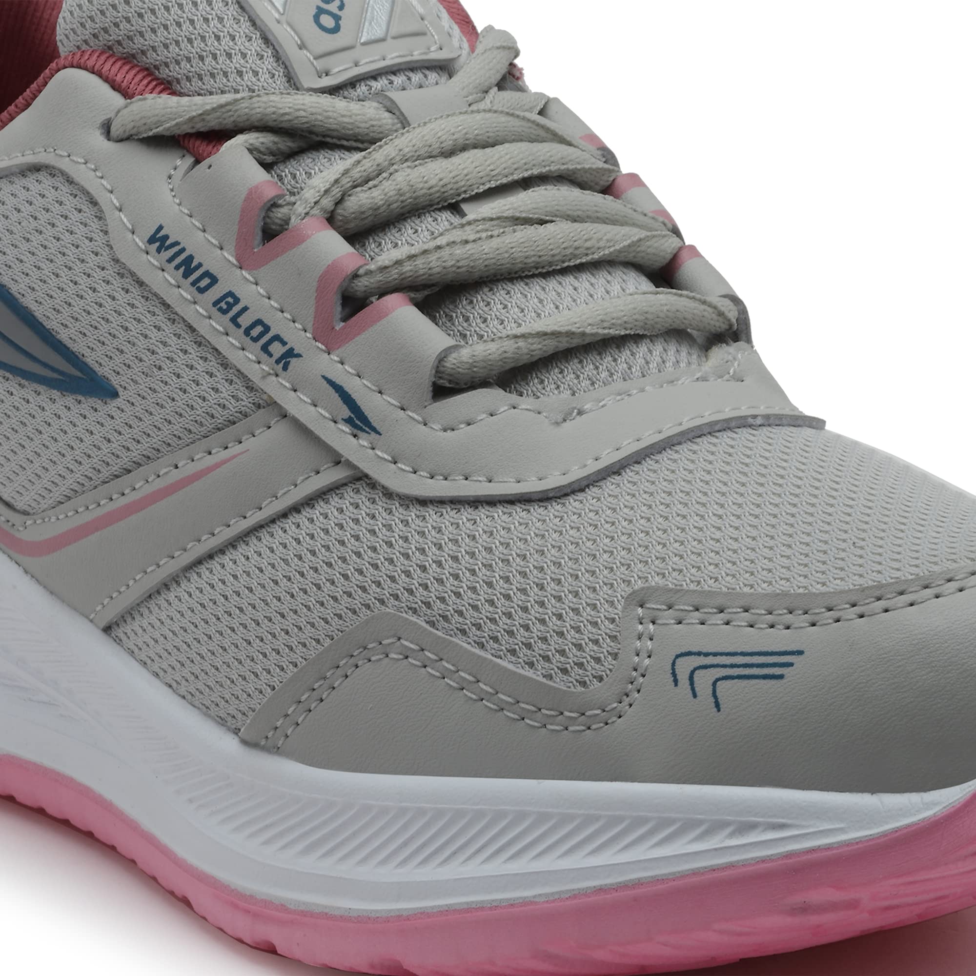 ASIAN Women's Cute Sports Running Shoes,Walking, Gym Casual Sneaker Lace-Up Shoes For Girl's Light Grey Pink - Shoes from ASIAN - Shop in Sri Lanka at Arcade.lk
