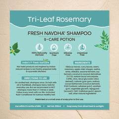 Nat Habit Navdha Rosemary Shampoo For Hair Fall Control| Sulphate & Paraben Free | Soy Fermented Gentle Cleanser|Natural Herbal Shampoo for Women & Men | Amla Reetha Shikakai | Chemical-Free| 250ml