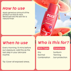 PLIX - THE PLANT FIX Watermelon Tint Twist Color-Adapting Sunscreen | For light coverage & instant glow | SPF 50 PA++++ | Pentavitin®, Suncat DE™