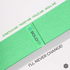 Boldfit Fabric Resistance Band - Loop Hip Band for Women & Men for Hip, Legs, Stretching, Toning Workout. Mini Loop Booty Bands for Glutes, Squats Exercise Usable in-Home & Gym. (Light Green)
