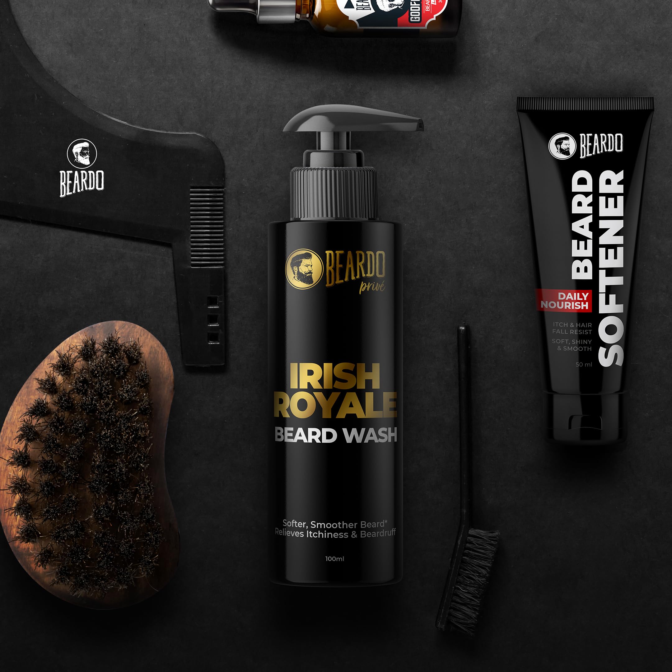 Beardo Irish Royale Prive Beard Wash For Men, 100 ml | Washes & Smoothens the Beard | Refreshing Aromatic After-Use Effect | Beard Cleanser and Conditioner for Healthy Beard