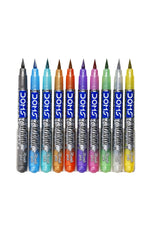 DOMS Metallist Series Metallic Brush Pen (10 Assorted Shades)