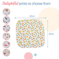 LuvLap Hosiery Cotton Cloth Premium Baby Washcloth for New Born, Washable, Reusable, Absorbent, Extra Soft Face Towels/Washcloth, Cherry Print, 7 Pcs - Baby Product from LuvLap - Shop in Sri Lanka at Arcade.lk