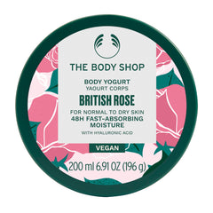 The Body Shop Vegan British Rose Body Yogurt, 200 Ml - Normal To Dry Skin |Instant 48 Hr Moisture Cream| Vegan