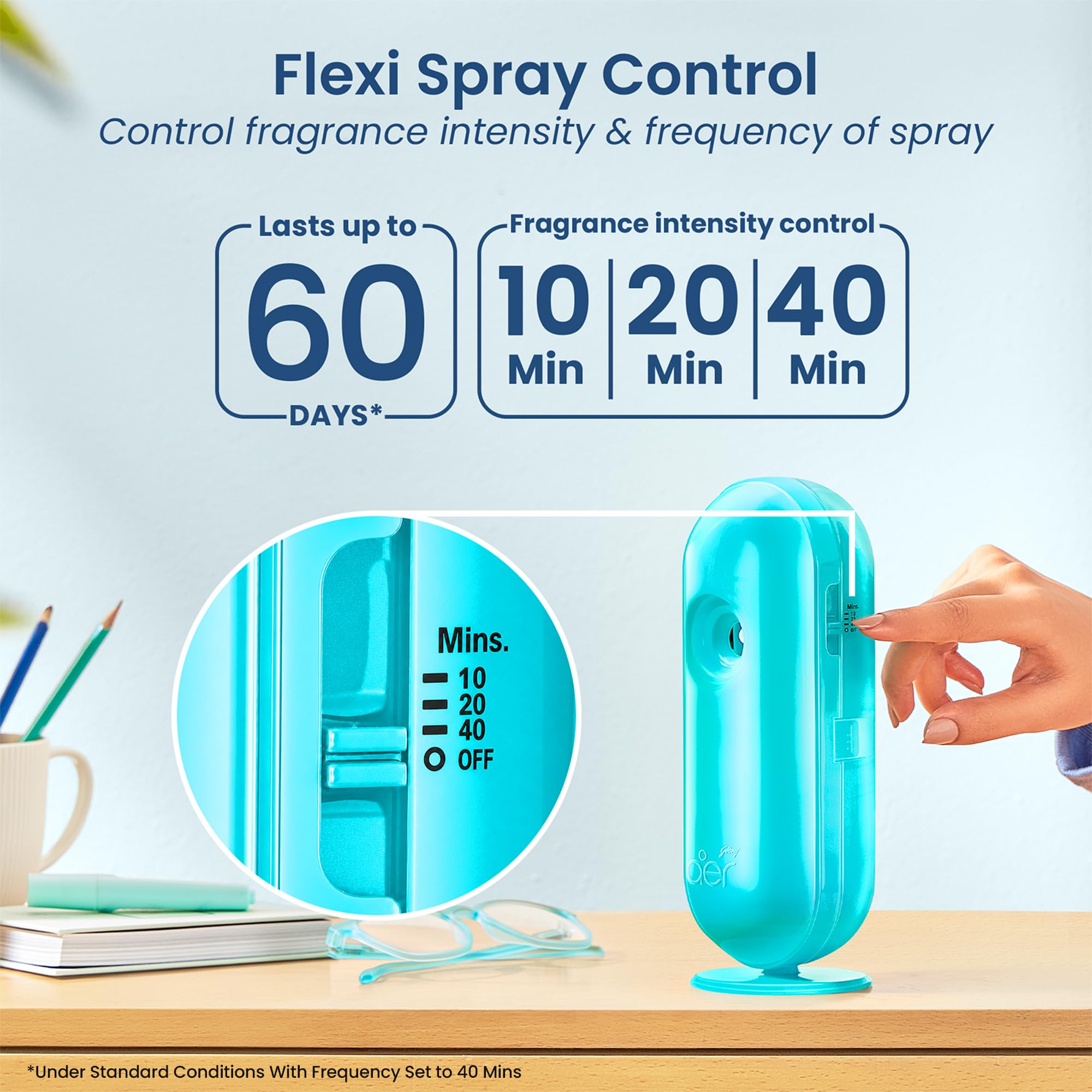 Godrej aer Matic Automatic Room Fresheners Refill Pack | Cool Surf Blue | 2000 Sprays Guaranteed | Lasts up to 60 days (210ml)