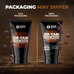 BEARDO DeTan Face Wash for Men, 100ml | Glycolic Acid,Niacinamide & Coffee | Helps to Reduce Tan,Reduce Dark Sports & Pigmentation | Exfoliates & Hydrates for Smooth & Oil Free Skin
