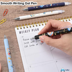 FunBlast Erasable Gel Pens – Pack of 12 Pcs Space Theme Gel Pen with 0.5mm Tip, Smooth Writing Erasable Pens with Magic Eraser for School, Office & Home Use