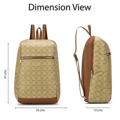 Lavie Women's Mono Cobie Monogram Print Fashion Backpack for Women | Fashion Backpack for Work | Ladies purse | Stylish Shoulder Bag | Gift for Women