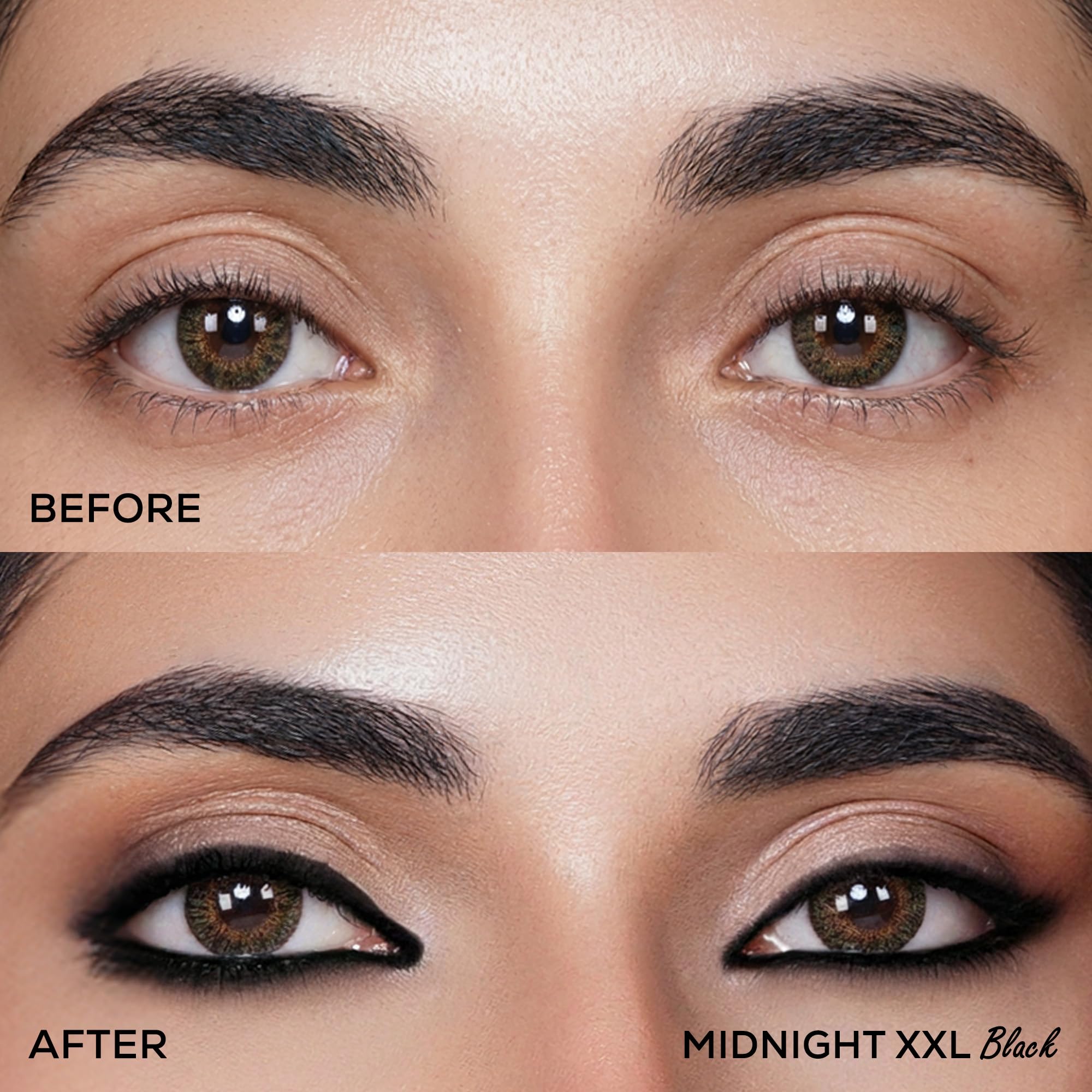 RENEE Midnight XXL Kajal | Black Kohl Pencil with Built-in Sharpener | Waterproof, Smudge-proof, 24Hr Long-Lasting | Ultra-Rich Pigment, Smooth Glide | 1.5g