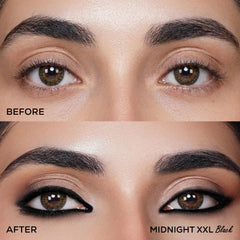 RENEE Midnight XXL Kajal | Black Kohl Pencil with Built-in Sharpener | Waterproof, Smudge-proof, 24Hr Long-Lasting | Ultra-Rich Pigment, Smooth Glide | 1.5g