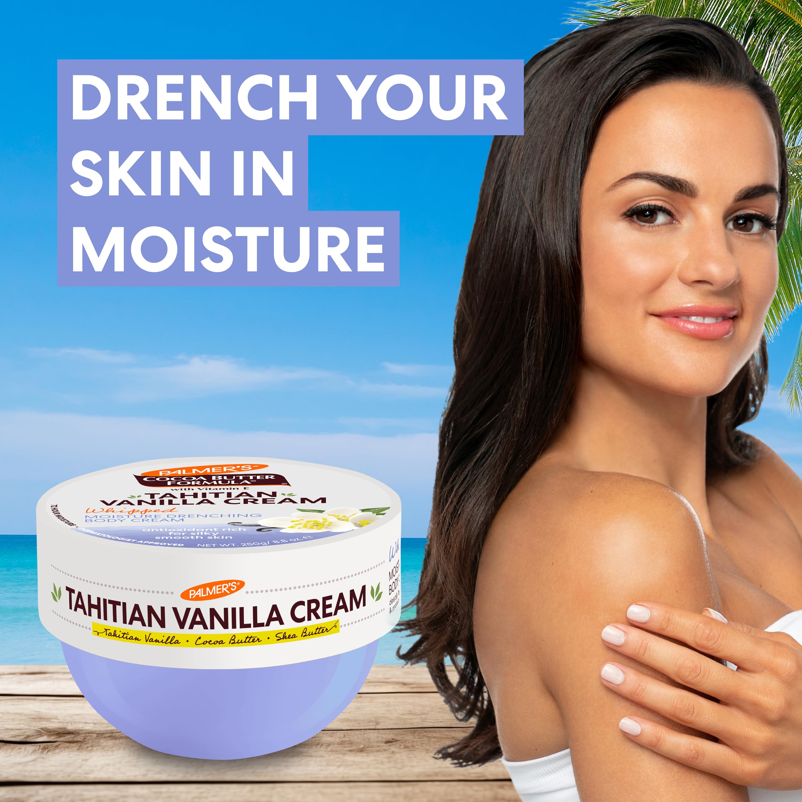 Palmer's Body Cream, Tahitian Vanilla Cocoa Butter Formula 250g