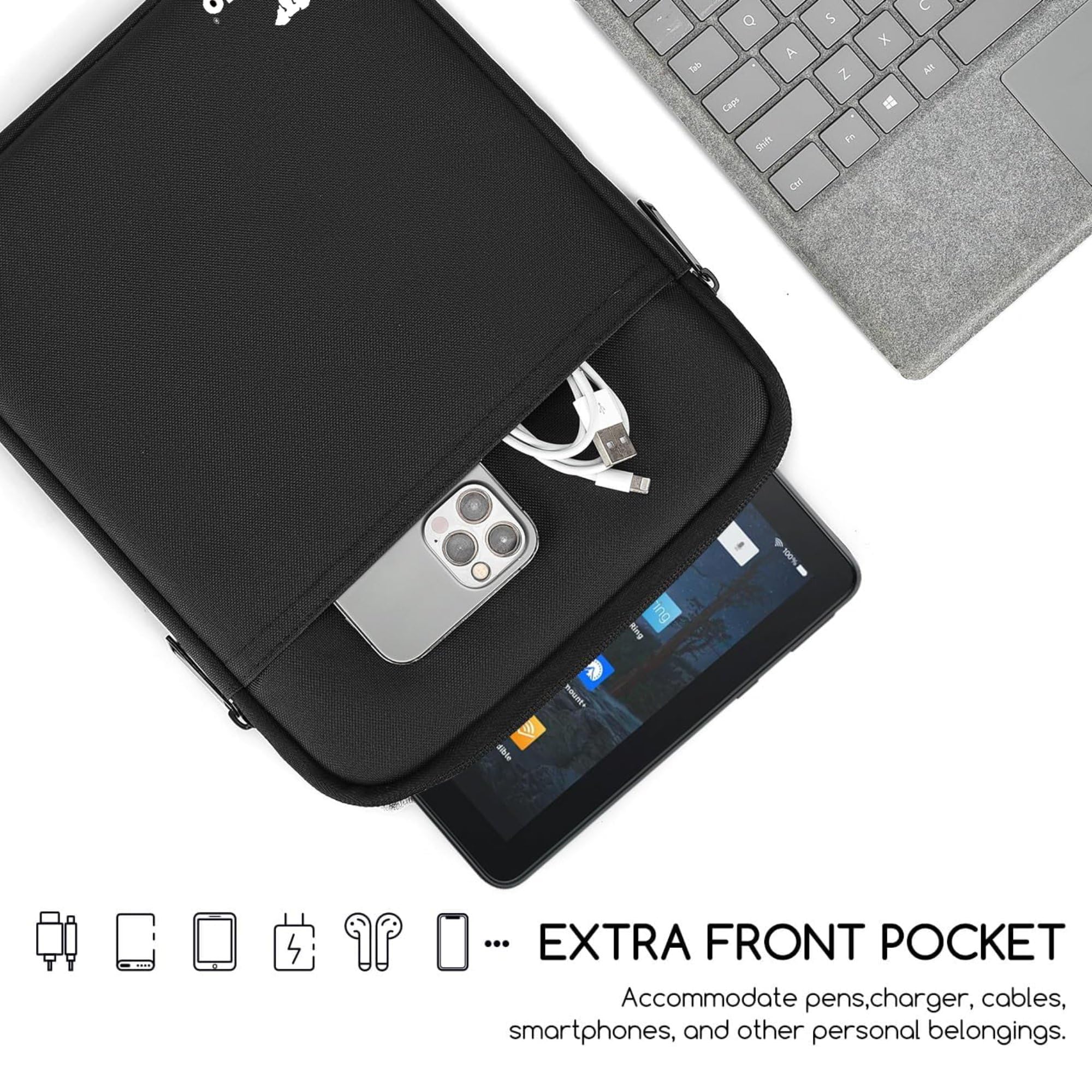 Tabelito Tablet Sleeve Bag Water-Resistant Case Cover Fits Upto 11.6 inch Tablets for Samsung/Lenovo/Galaxy Tab A9 Plus/S8/S9/Realme Pad/Honor Pad X9/Xiaomi Mi pad 6/Redmi Pad/Oneplus Pad