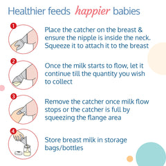 LuvLap Silicone Breast Milk Catcher/Saver, Food Grade, 100% Silicone, 100ml (White)