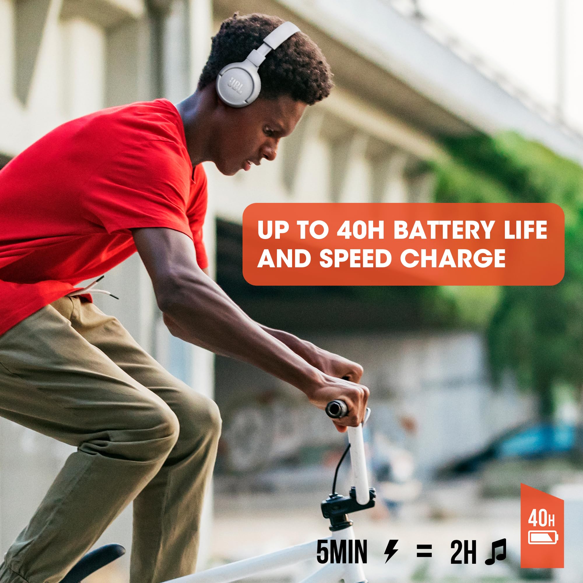 JBL Tune 510BT, On Ear Wireless Headphones with Mic, up to 40 Hours Playtime, Pure Bass, Quick Charging, Dual Pairing, Bluetooth 5.0 & Voice Assistant Support for Mobile Phones, Black, 1 Year Warranty